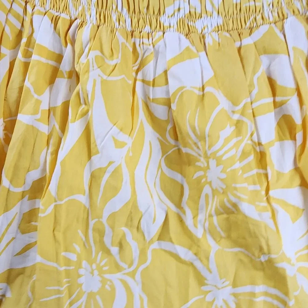 Faithfull the Brand Kiera Skirt Women's 4 Marigold Smocked Waist Band - Picture 15 of 15